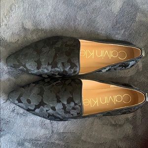 Calvin Klein Elin Brocade smoking flats